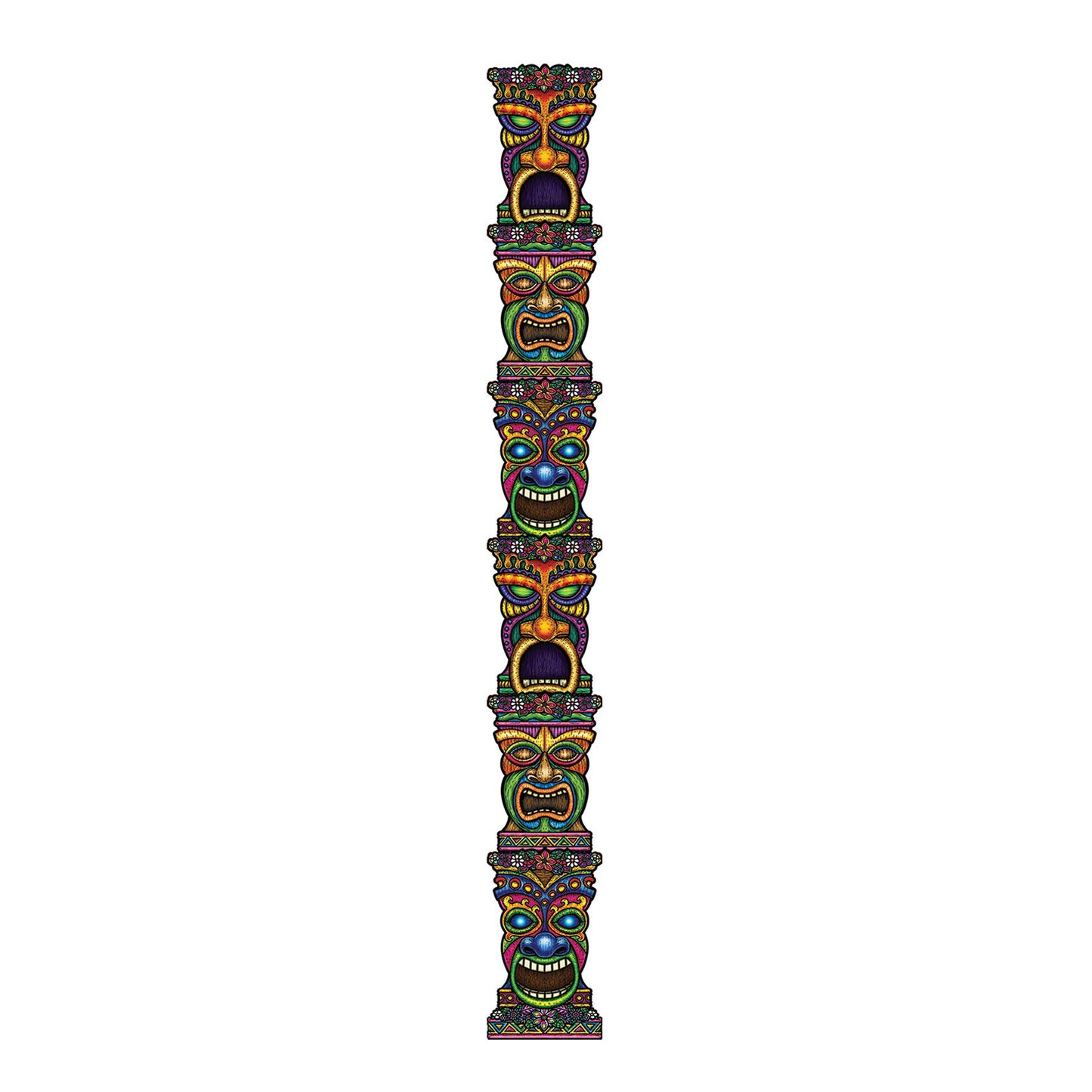 Beistle Jointed Tiki Totem Pole - Party Supply Decoration for Luau
