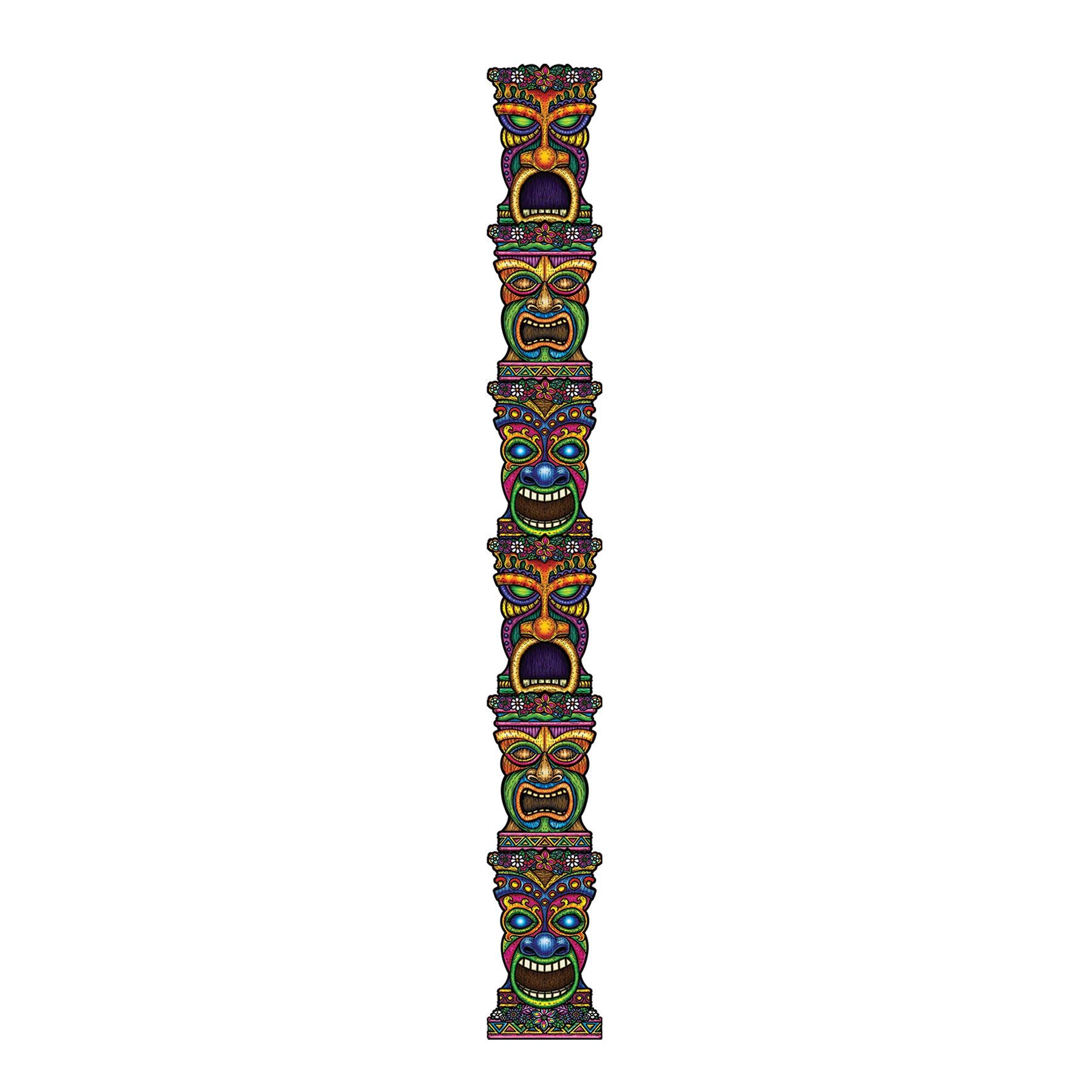 Beistle Jointed Tiki Totem Pole - Party Supply Decoration for Luau