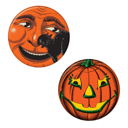 Beistle Vintage Halloween Buttons - Halloween-Vintage | Party Supply