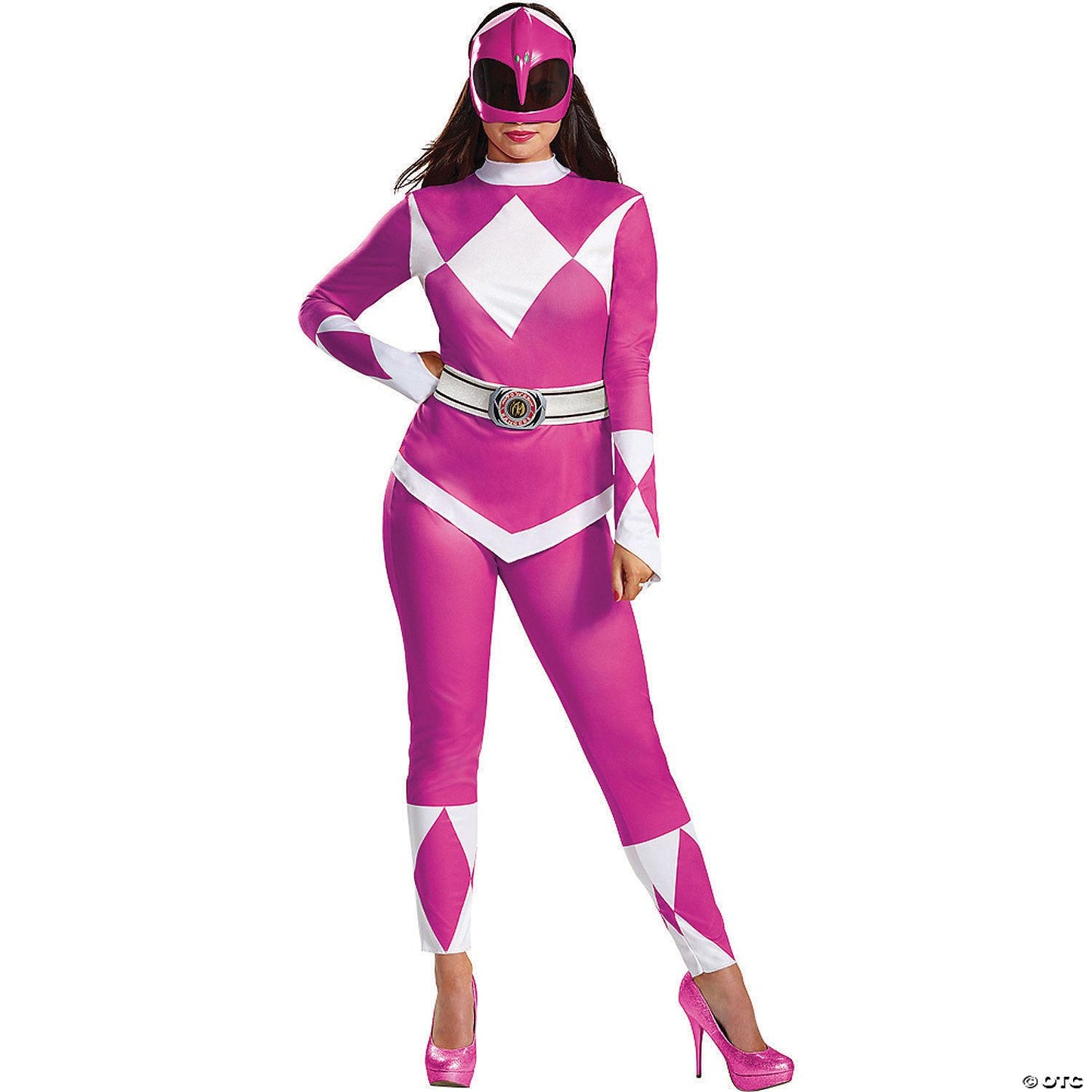 Womens Deluxe Mighty Morphin Pink Ranger Costume - Small