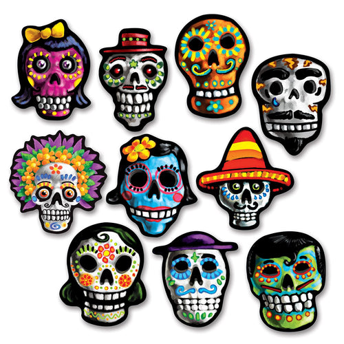 Beistle Mini Day Of The Dead Cutouts | Party Supply | Decoration