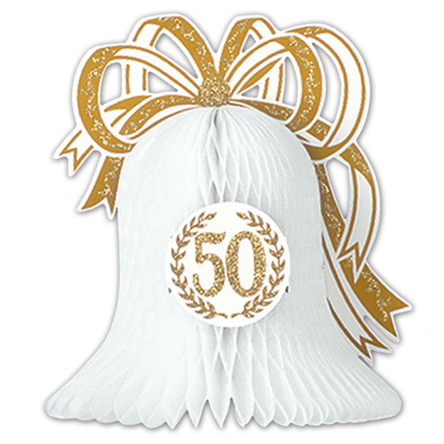 Beistle 50th Anniversary Tissue Bell Centerpiece | Party Supply | Decoration
