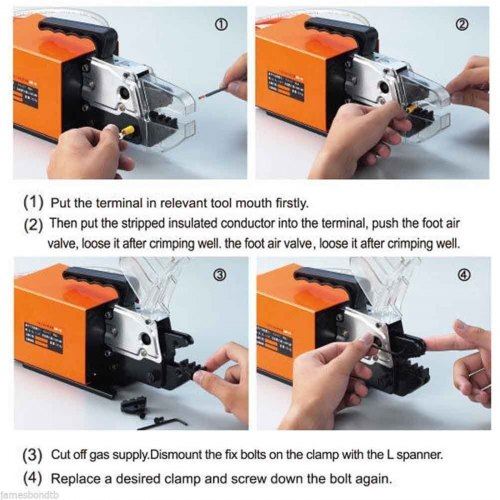 Pneumatic Crimping Tool Am-10 Air Powered Wire Terminal Crimping Machine Crim