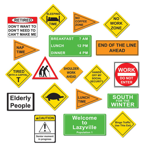 Beistle Retirement Cutouts | Party Supply | Decoration