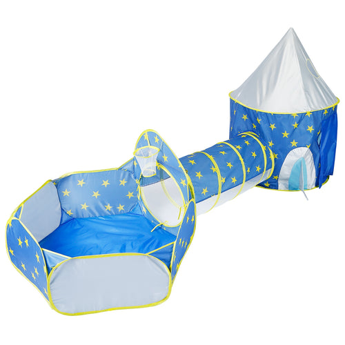 3 In 1 Child Crawl Tunnel Tent Kids Play Tent Ball Pit Set Foldable Childre 5238