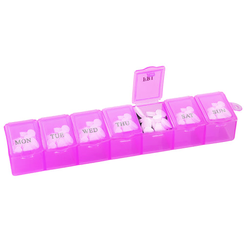 Weekly Pill Organizer 7 Day Pill Planner BPA Free Pill Box Case with 7 3228