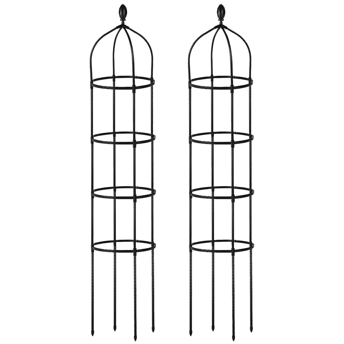 2 Packs Garden Obelisk Trellis 5.9FT Plants Tower for Climbing Plants Flower