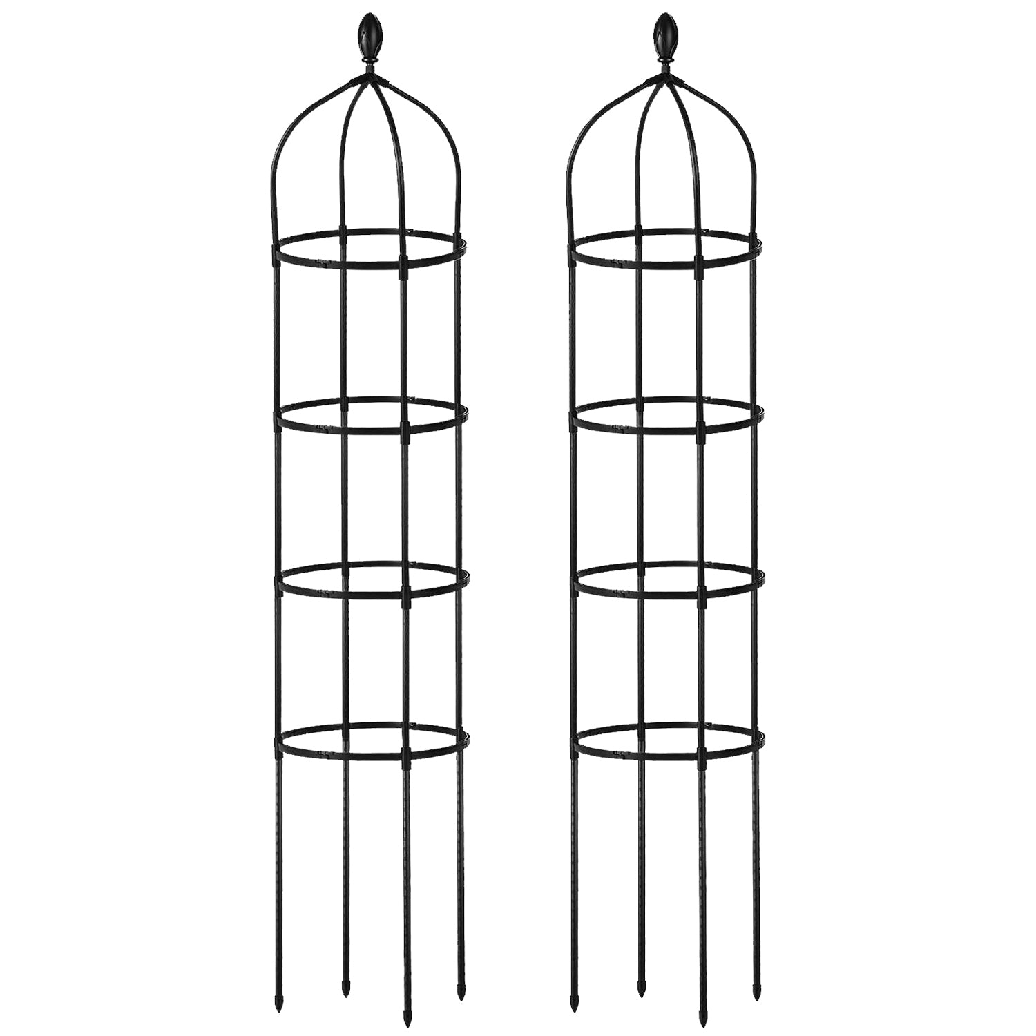 2 Packs Garden Obelisk Trellis 5.9FT Plants Tower for Climbing Plants Flower