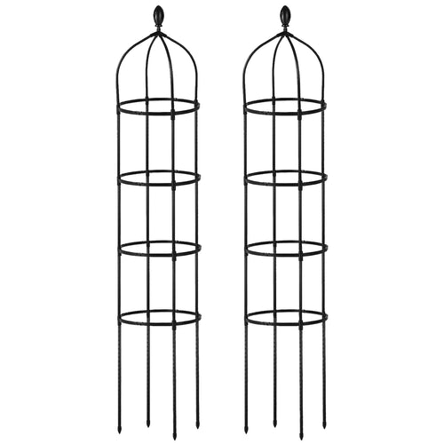 2 Packs Garden Obelisk Trellis 5.9FT Plants Tower for Climbing Plants Flower