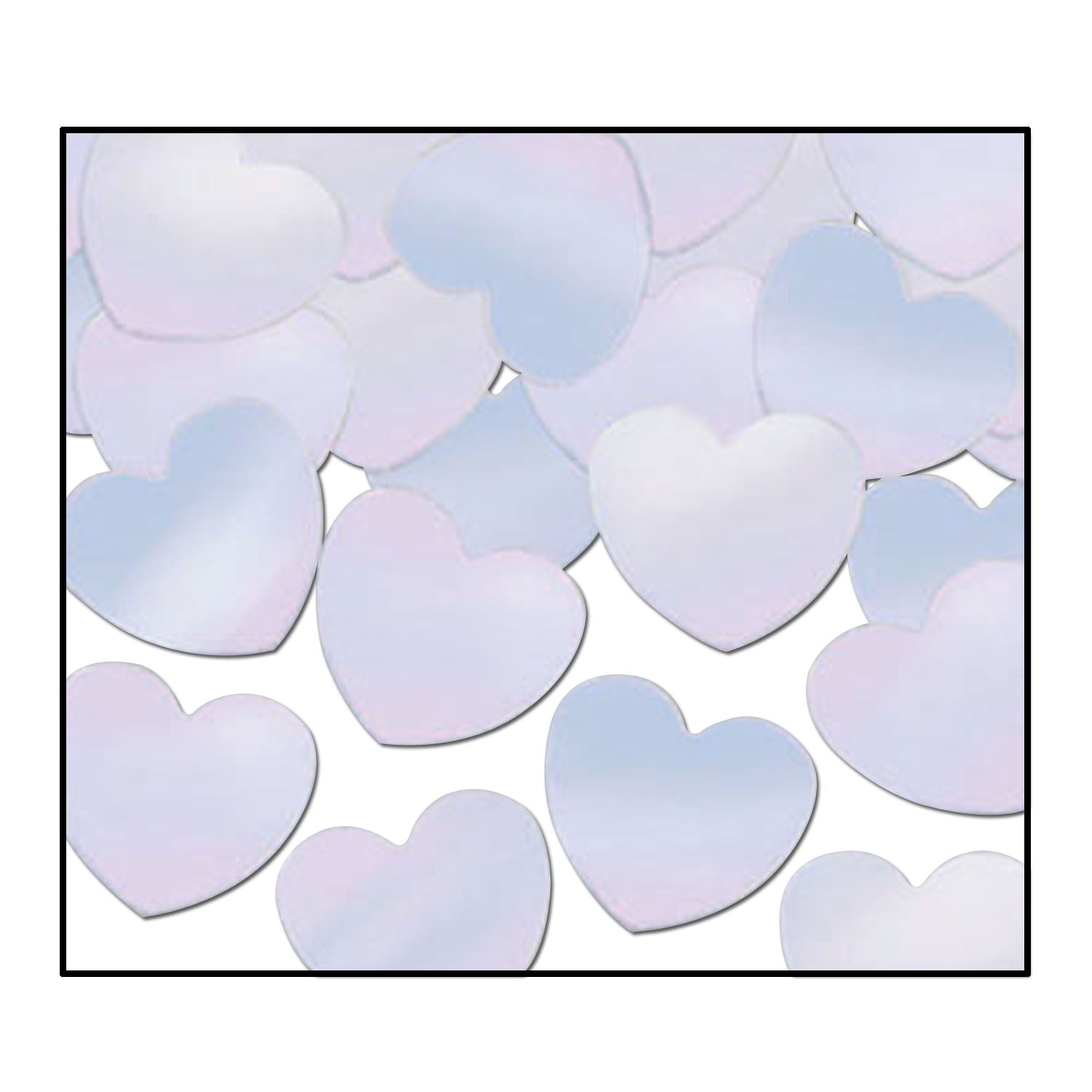 Beistle Opal Fanci-Fetti Hearts - General Occasion | Party Supply | Decoration