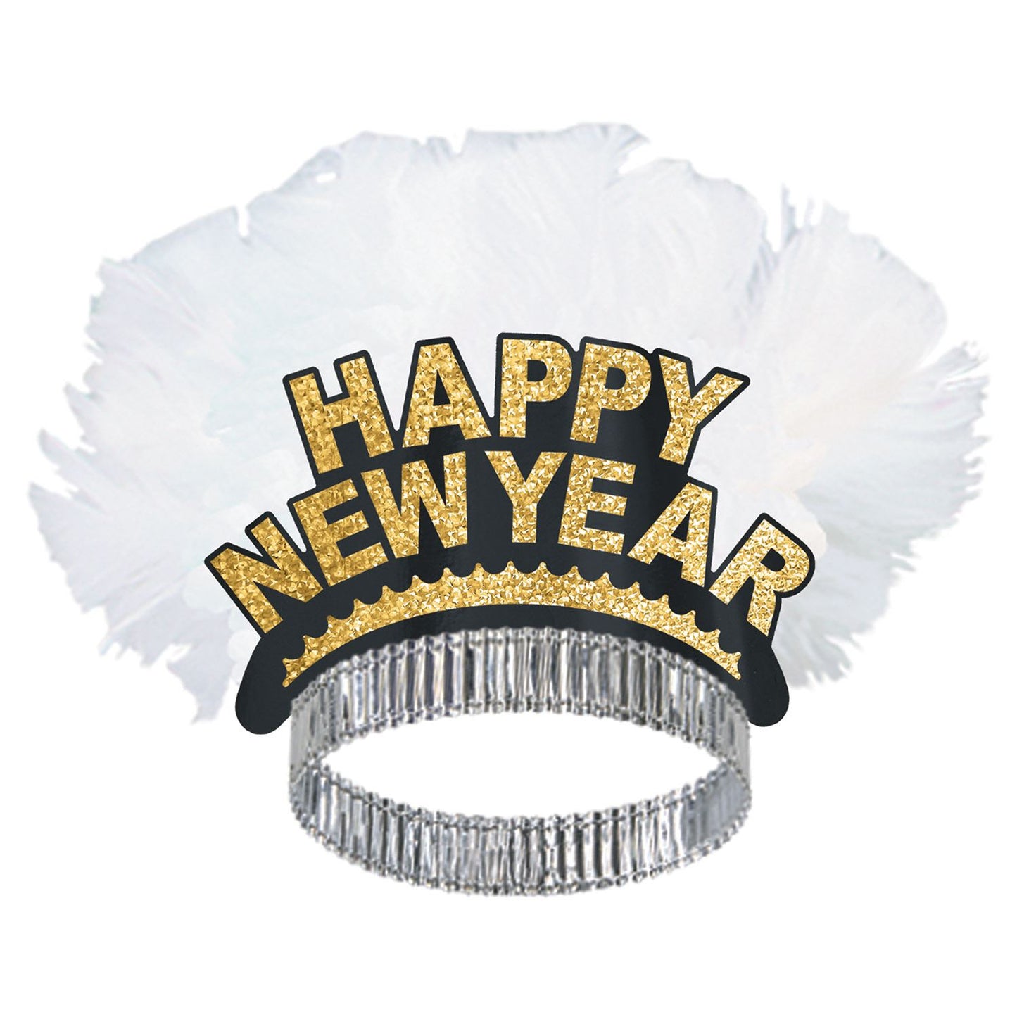 Beistle Black and Gold New Year Bird of Paradise Tiara - New Years | Party