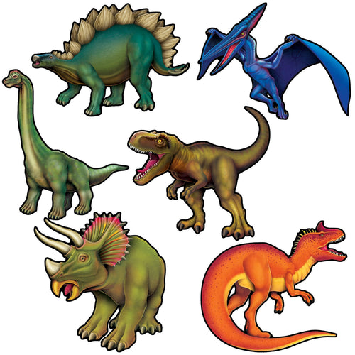 Beistle Dinosaur Stickers - Dinosaurs | Party Supply | Decoration