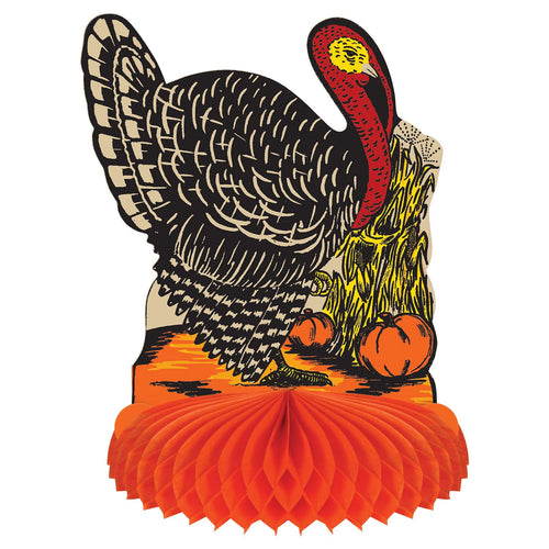 Beistle Vintage Fall Harvest Turkey Centerpiece - Thanksgiving/Fall | Party