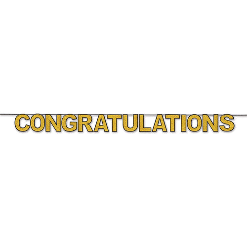Beistle Congratulations Streamer - Graduation | Party Supply | Decoration