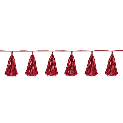 Beistle Red Metallic Tassel Garland - General Occasion | Party Supply