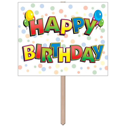 Beistle Happy Birthday Yard Sign | Party Supply | Decoration