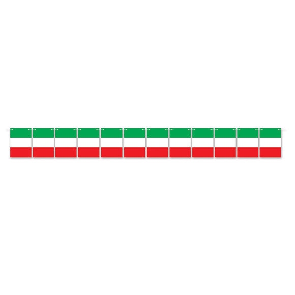 Beistle Italian Flag Streamer 60.25 in  x 6' (1/Pkg) Party Supply Decoration : Italian