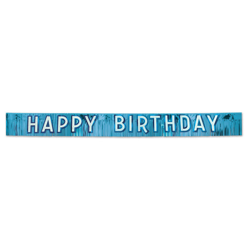 Beistle Metallic Blue Happy Birthday Banner | Party Supply | Decoration