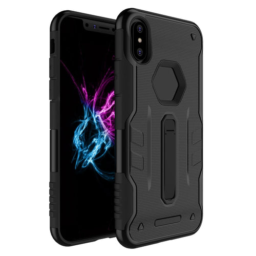 Rugged Phone Case for iPhone X Drop-protection Phone Case with Kickstand Heavy