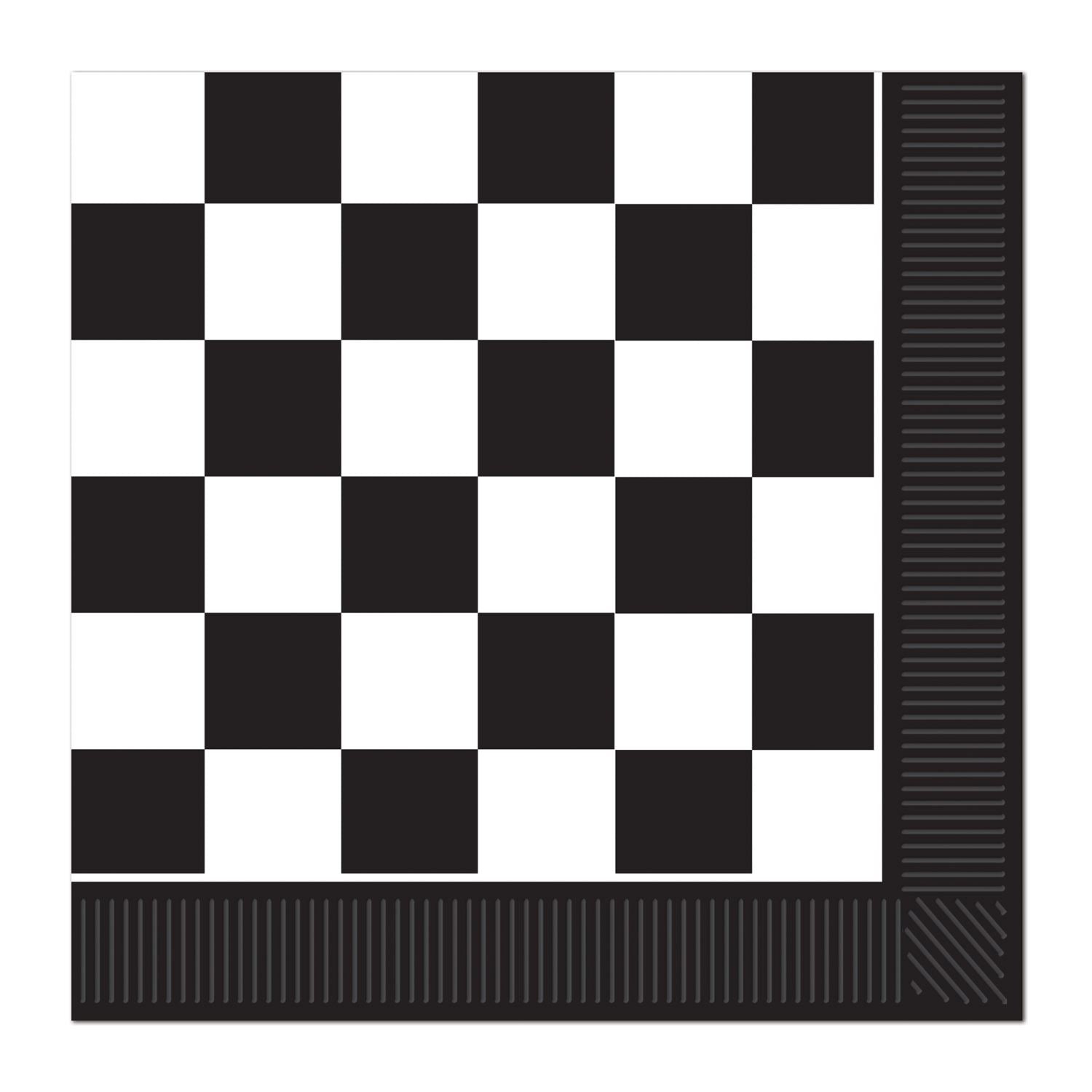 Beistle Checkered Luncheon Napkins - Racing | Party Supply | Decoration
