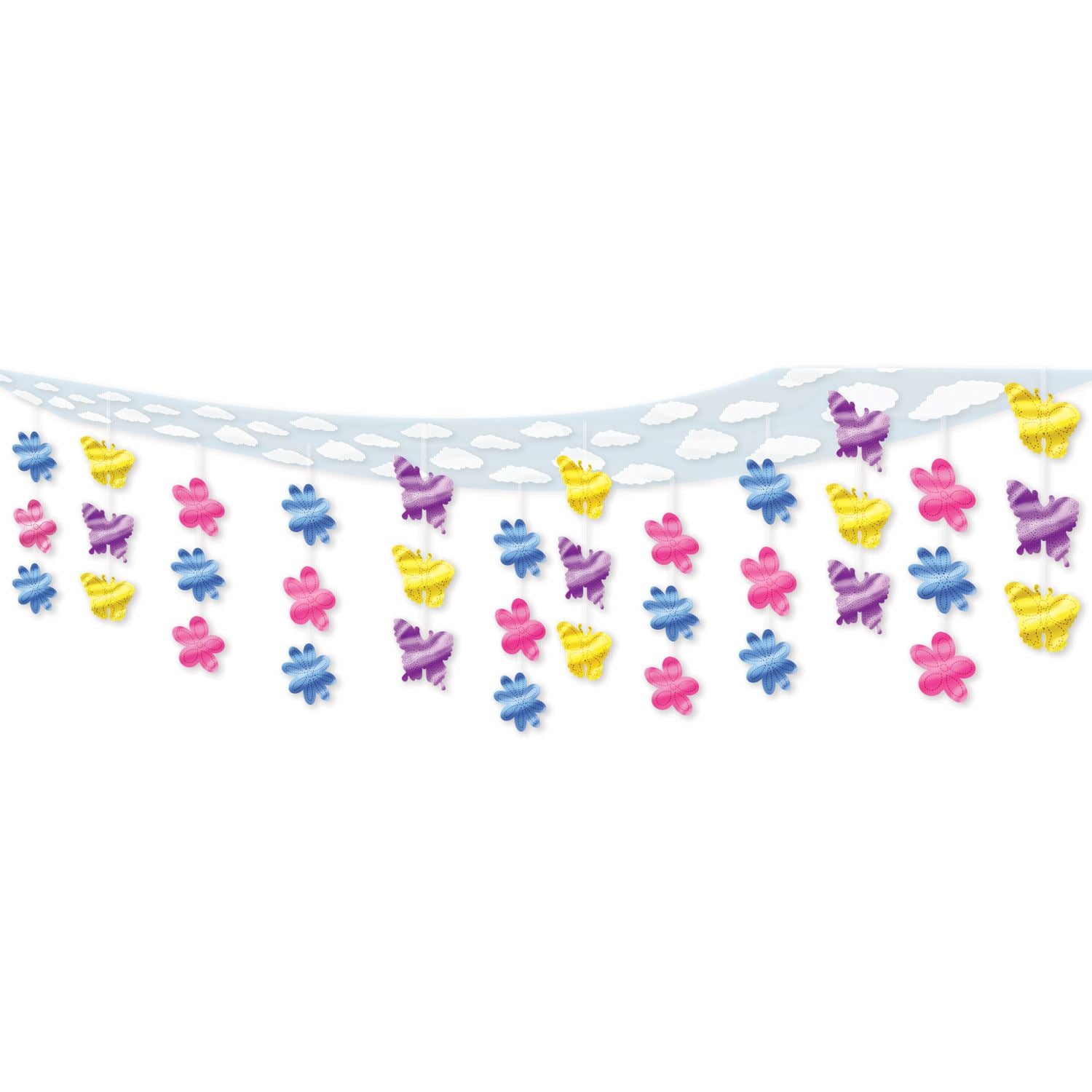 Beistle Butterfly & Flower Ceiling Decor - Spring/Summer | Party Supply