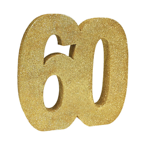 Beistle 3-D Glittered "60" Centerpiece - Birthday-Age Specific | Party Supply