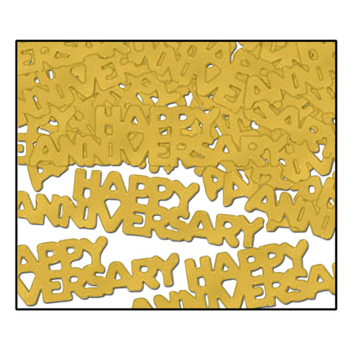 Beistle Gold Happy Anniversary Fanci-Fetti | Party Supply | Decoration