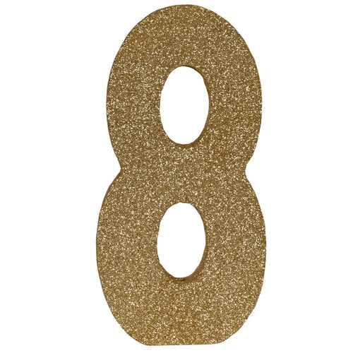 Beistle 3-D Glittered "8" Centerpiece - Birthday-Age Specific | Party Supply