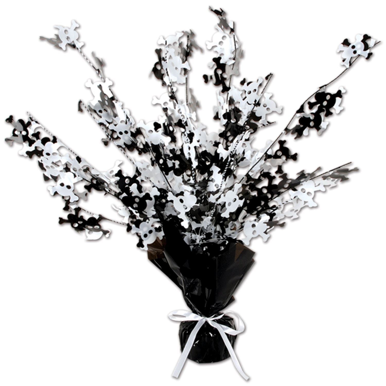 Beistle Skull and Crossbones Gleam N Burst Centerpiece - Pirate | Party Supply