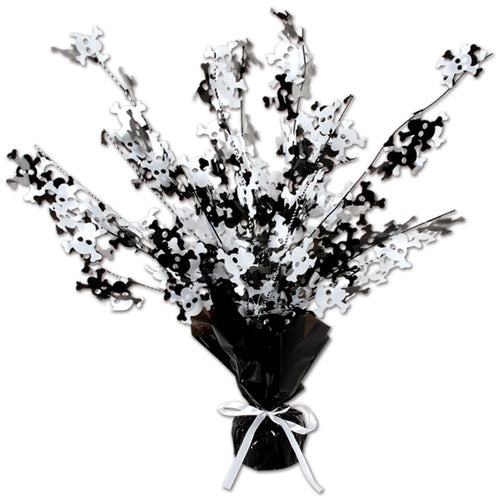 Beistle Skull and Crossbones Gleam N Burst Centerpiece - Pirate | Party Supply