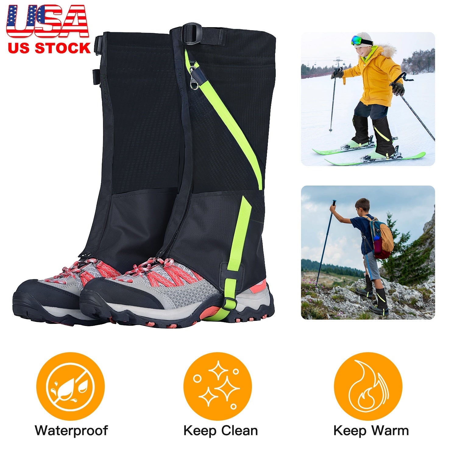 Leg Gaiters Waterproof Snow Boot Gaiters Snow Legging Shoe Gaiters Leg Cover
