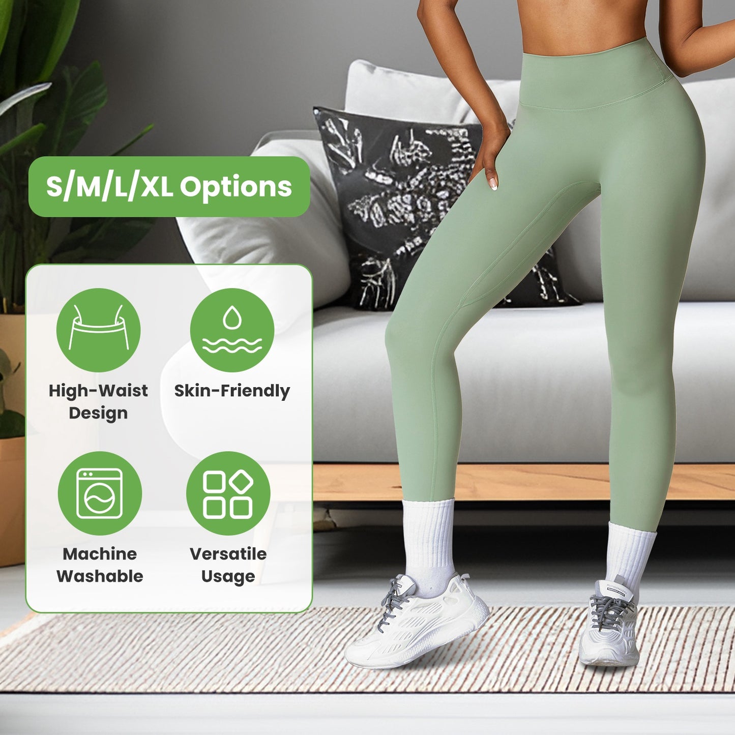Women s High Waist Workout Leggings Tummy Control Compression Yoga Tight Pants