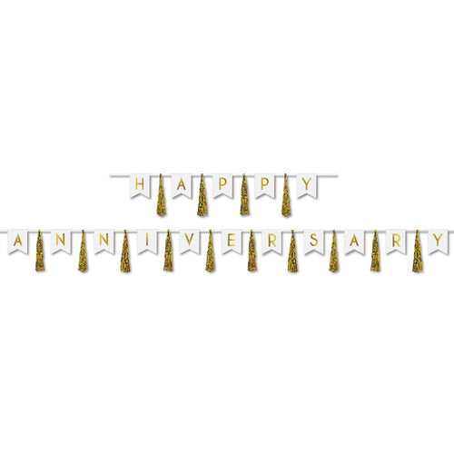 Beistle Happy Anniversary Tassel Streamer | Party Supply | Decoration
