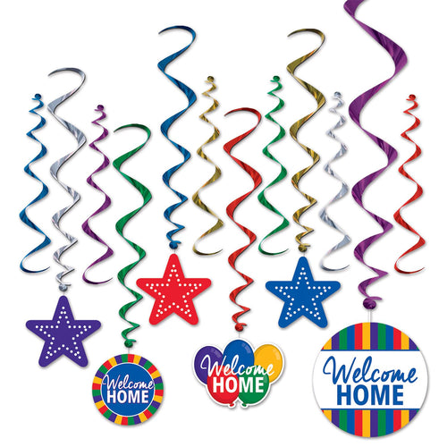 Beistle Welcome Home Whirls - General Occasion | Party Supply | Decoration