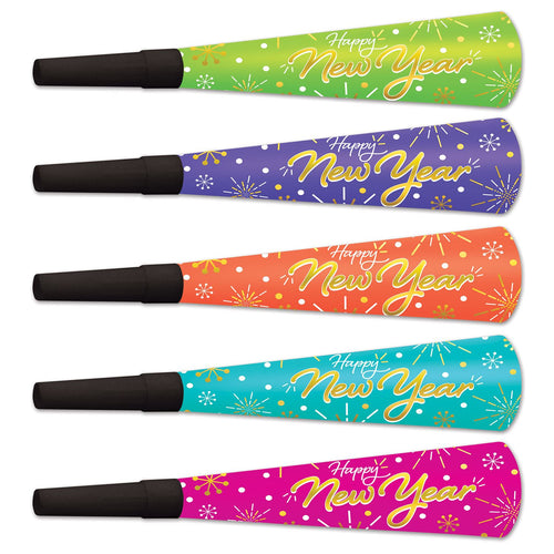 Beistle Neon Burst Horns - New Years | Party Supply | Decoration