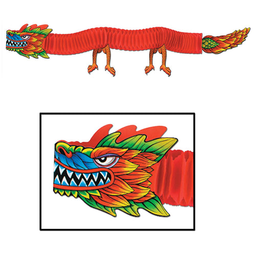 Beistle Asian Tissue Dragon - Chinese New Year | Party Supply | Decoration
