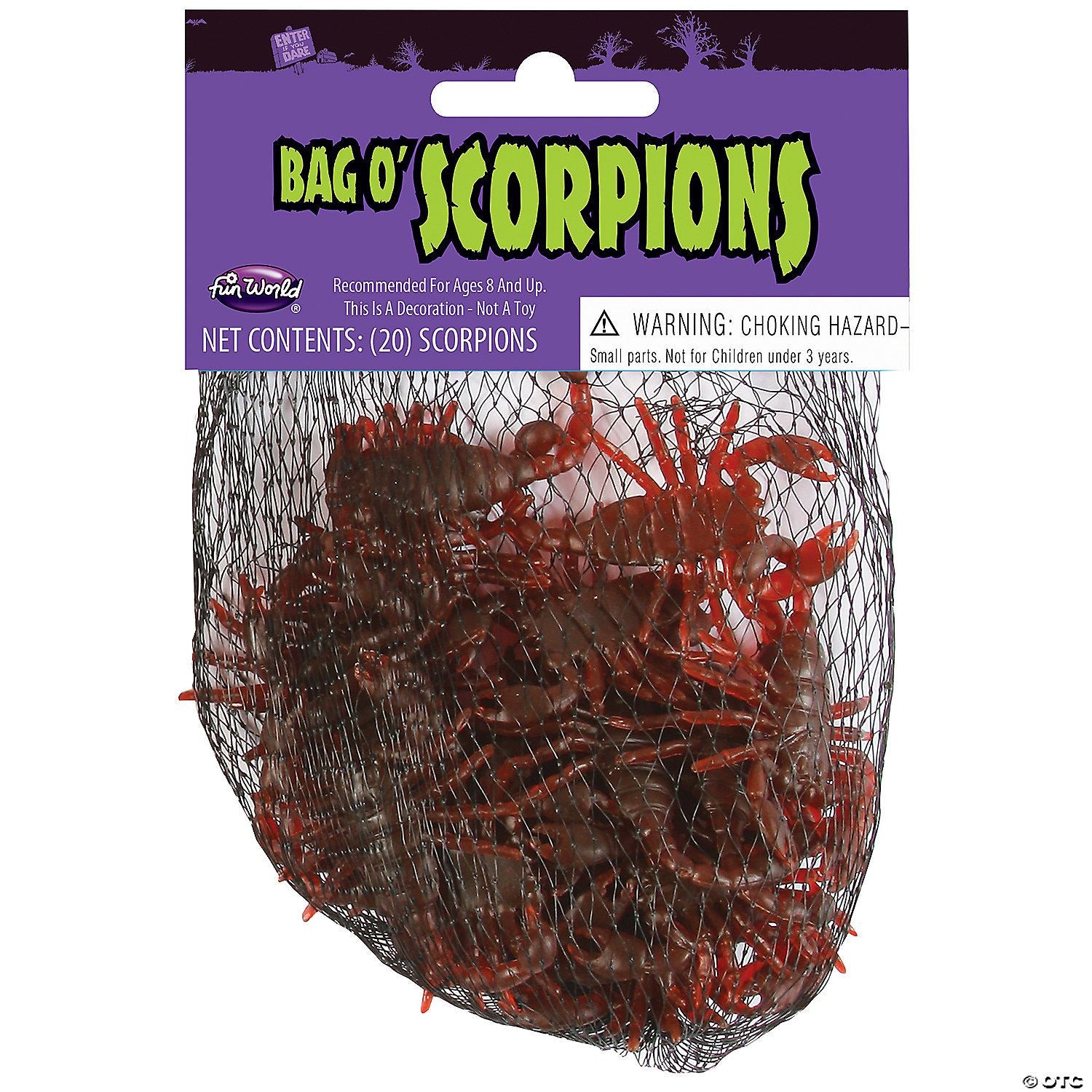Bag of Scorpions Decoration - 20 Pc. | Halloween Decoration