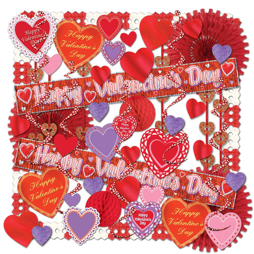 Beistle Valentine Decorating Kit - Valentines | Party Supply | Decoration