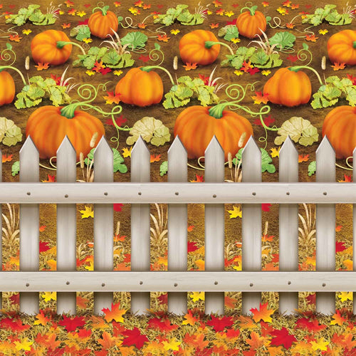 Beistle Pumpkin Patch Backdrop - Thanksgiving/Fall | Party Supply | Decoration