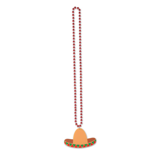 Beistle Beads with Sombrero Medallion - Fiesta/Cinco de Mayo | Party Supply