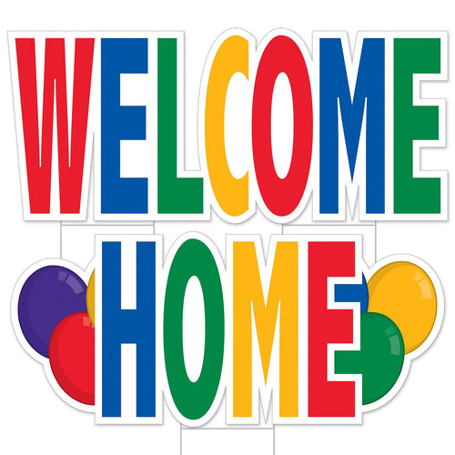 Beistle All Weather Jumbo Welcome Home Yard Sign Set - General Occasion