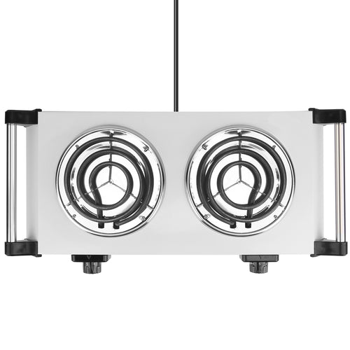 2000W Electric Dual Burner Portable Coil Heating Hot Plate Stove Countertop 8503