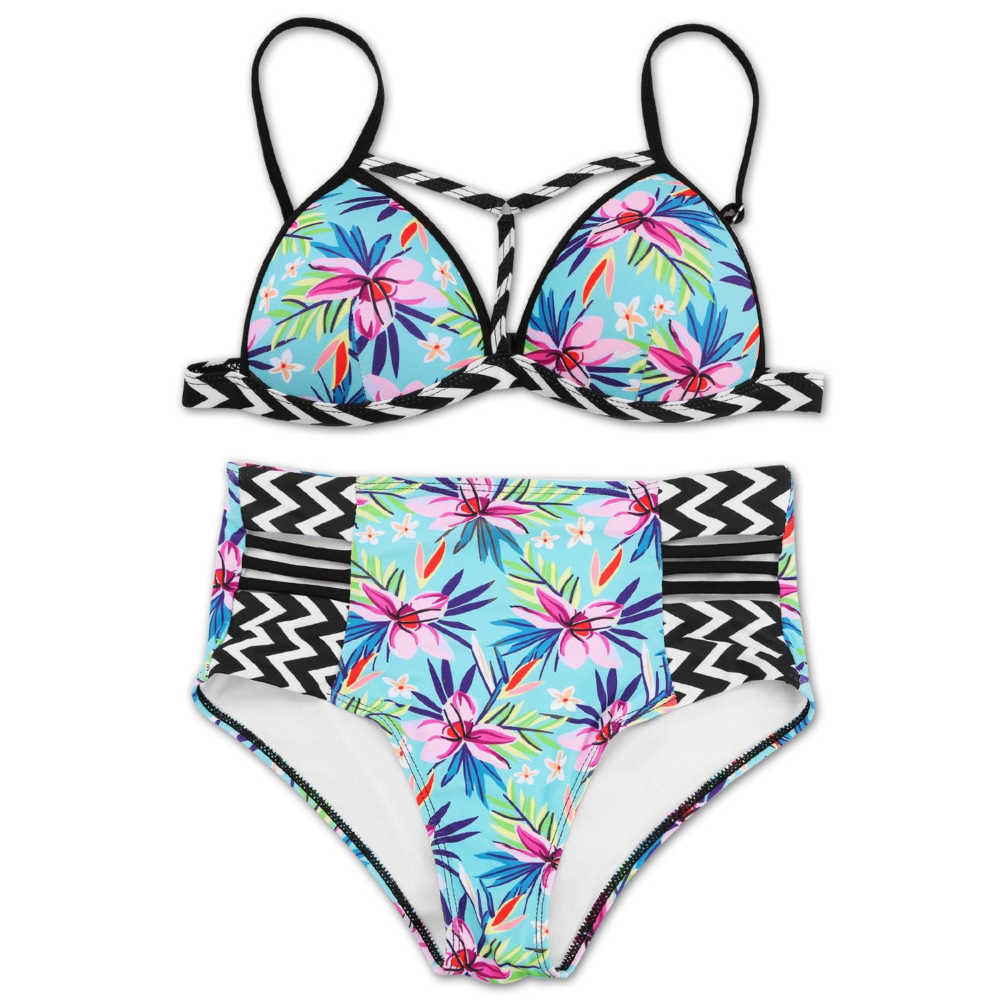 Bikini Swimsuit For Women Floral Padded Push Up Bikini Sets Two Pieces 3615