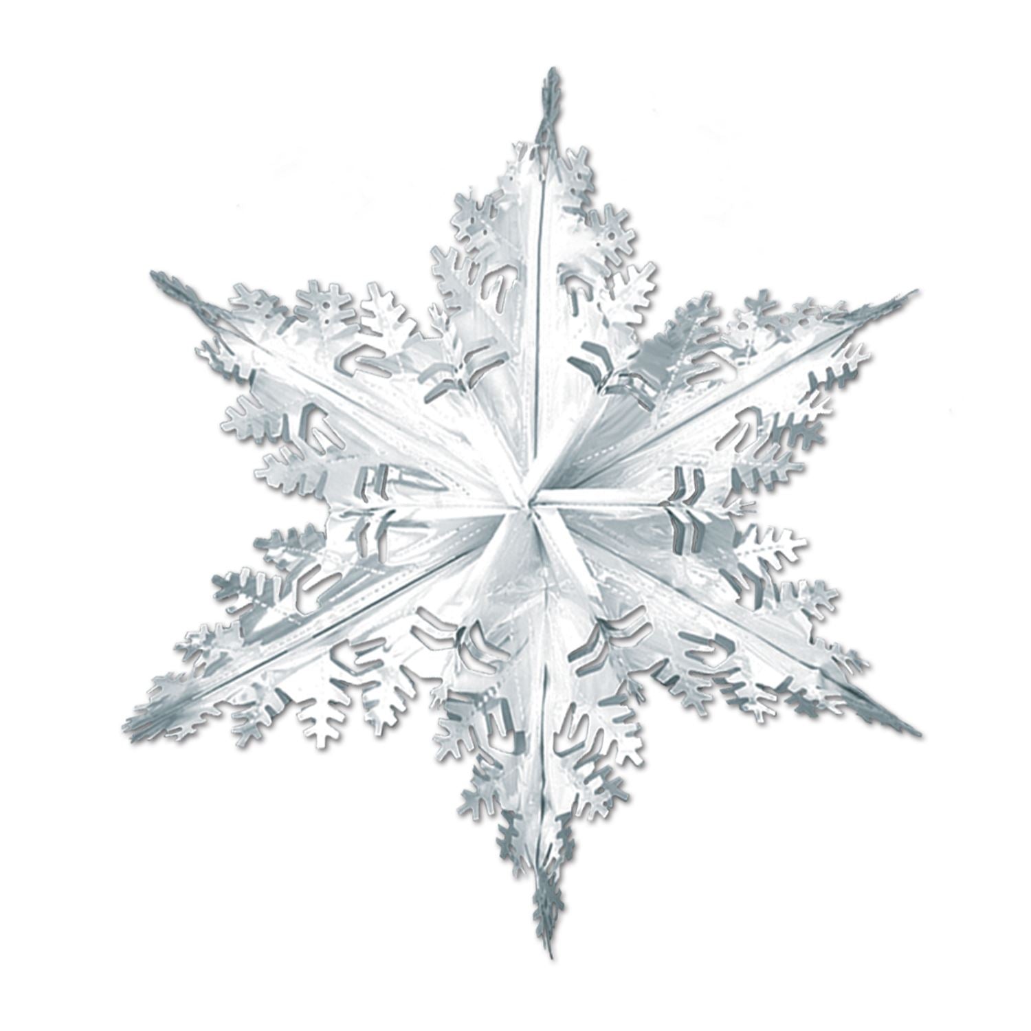 Beistle Silver Metallic Winter Snowflake - Christmas/Winter | Party Supply