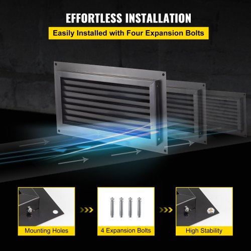 Flood Vent 8" Height x 16" Width Foundation Flood Vent to Reduce Foundation