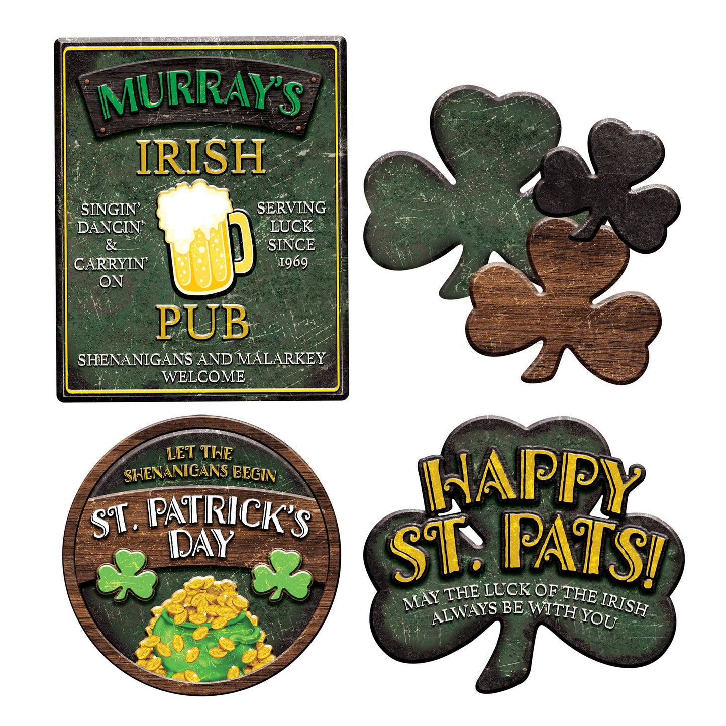 Beistle St Patrick's Day Sign Cutouts - St. Patricks | Party Supply
