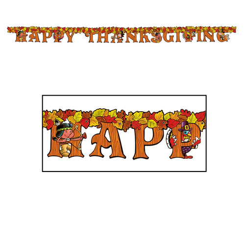 Beistle Happy Thanksgiving Streamer - Thanksgiving/Fall | Party Supply
