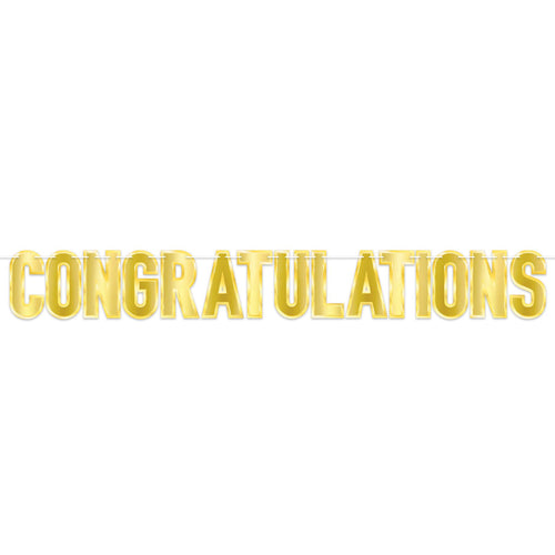 Beistle Foil Congratulations Streamer - General Occasion | Party Supply