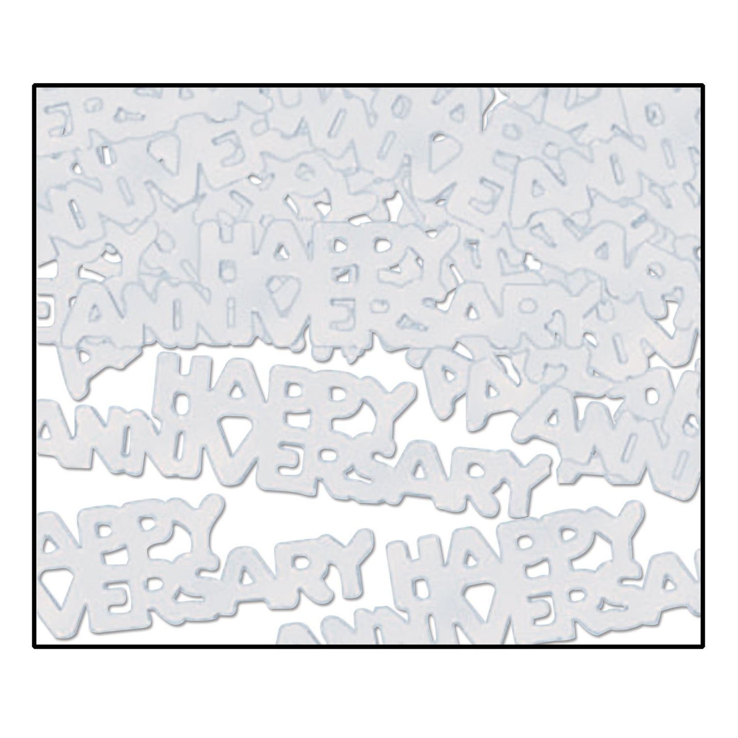 Beistle Silver Happy Anniversary Fanci-Fetti | Party Supply | Decoration