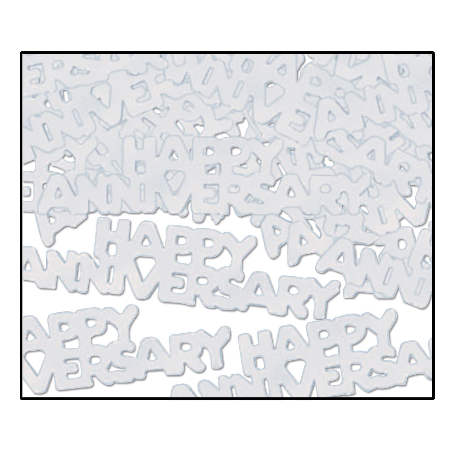 Beistle Silver Happy Anniversary Fanci-Fetti | Party Supply | Decoration